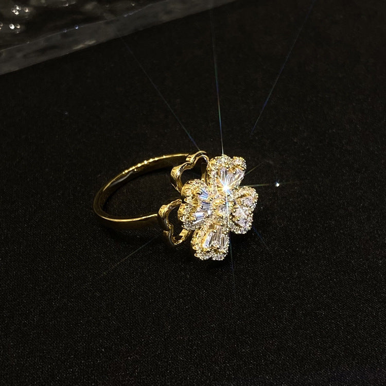 4 Heart Rotating Ring