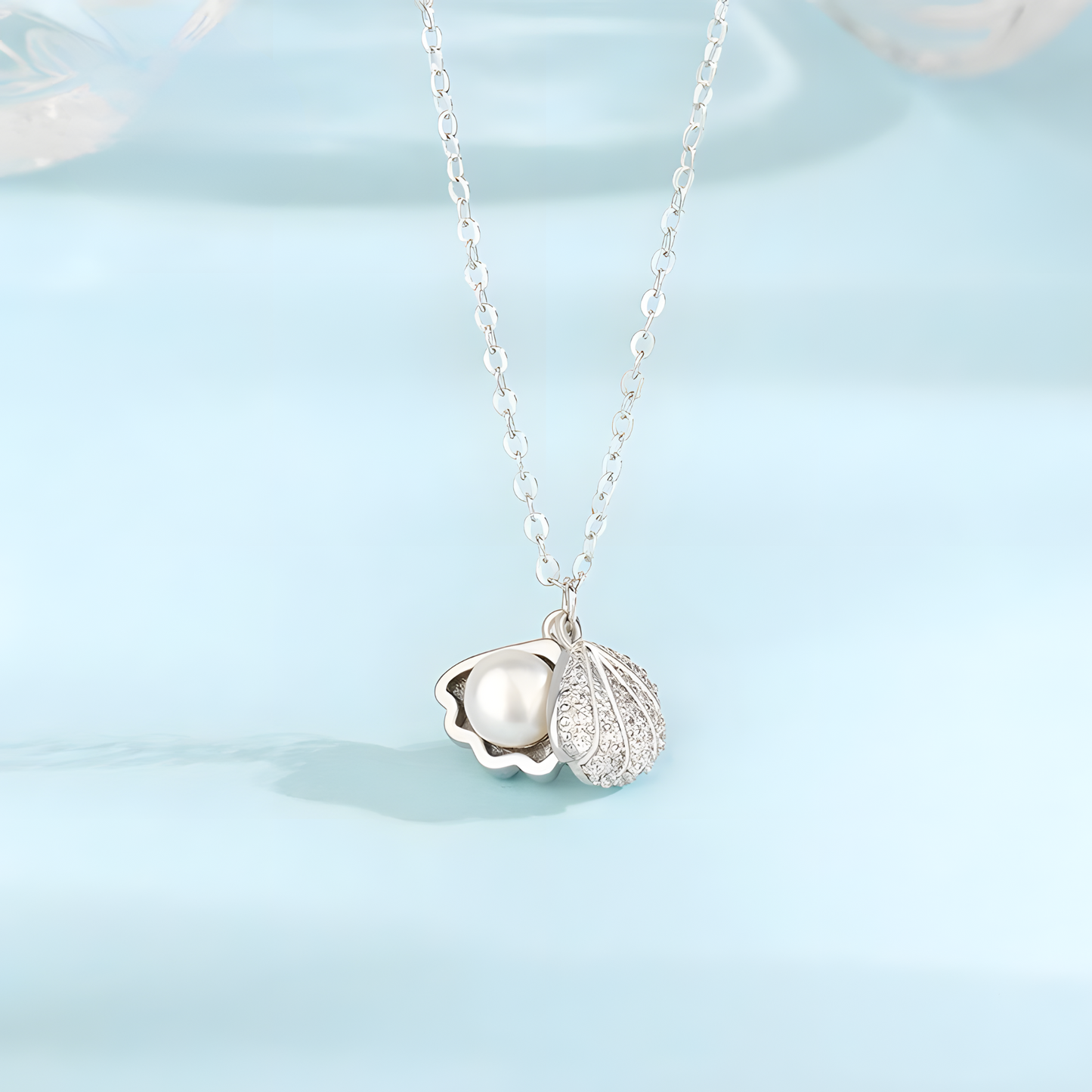 Elegant Seashell Pearl Necklace