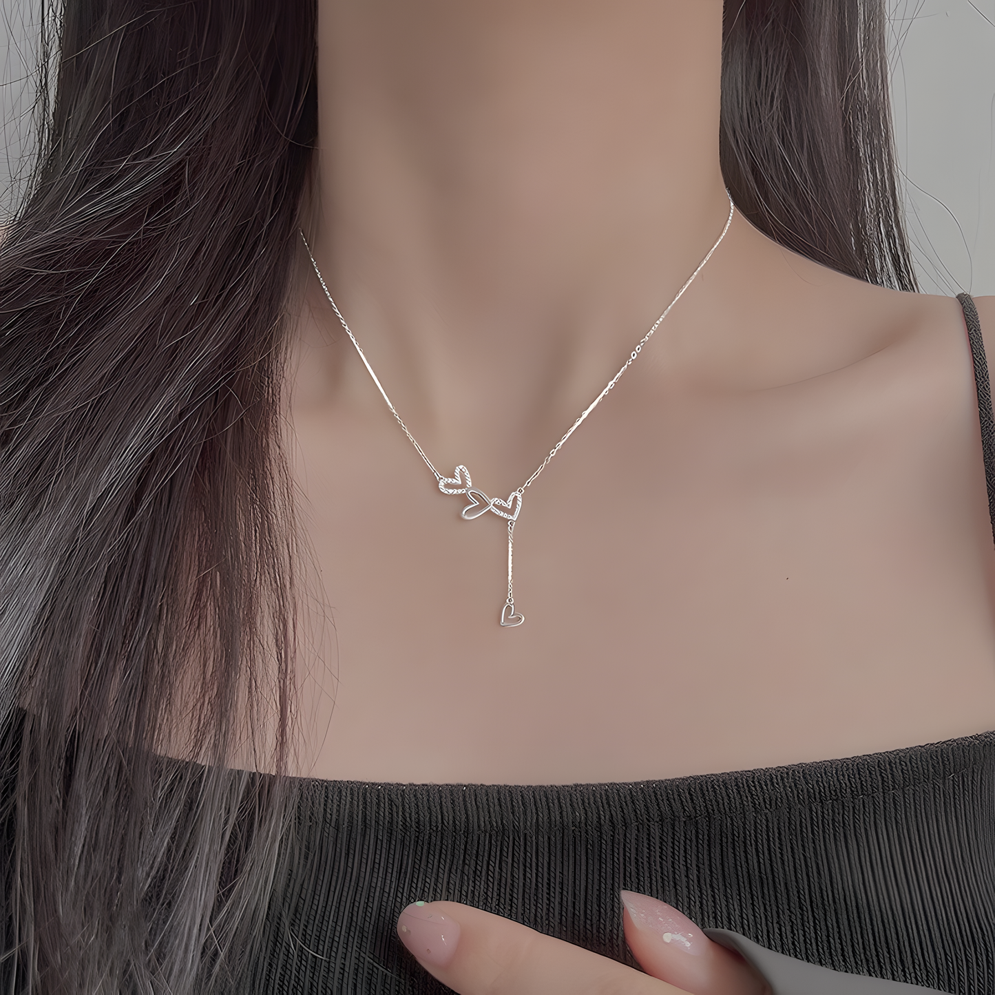 Elegant Heart Y Necklace