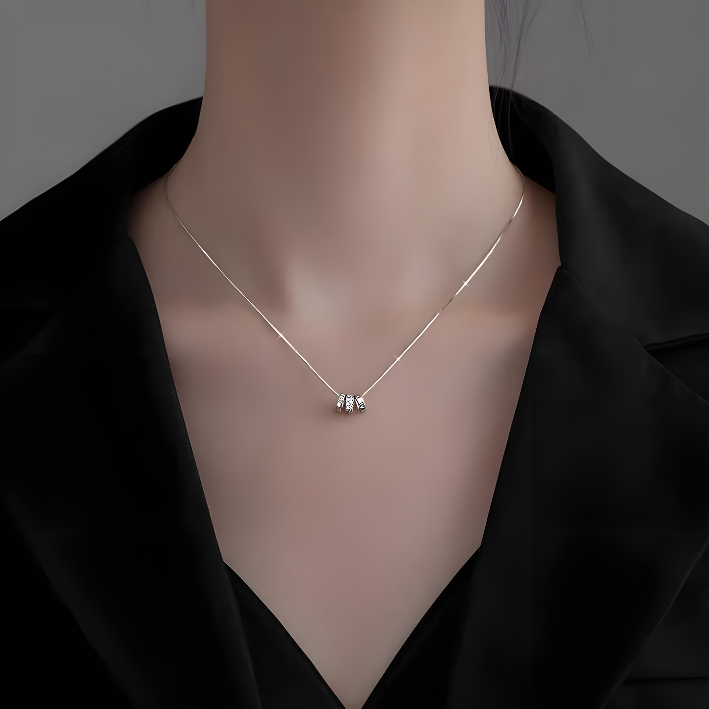 Roman Numeral Ring Necklace