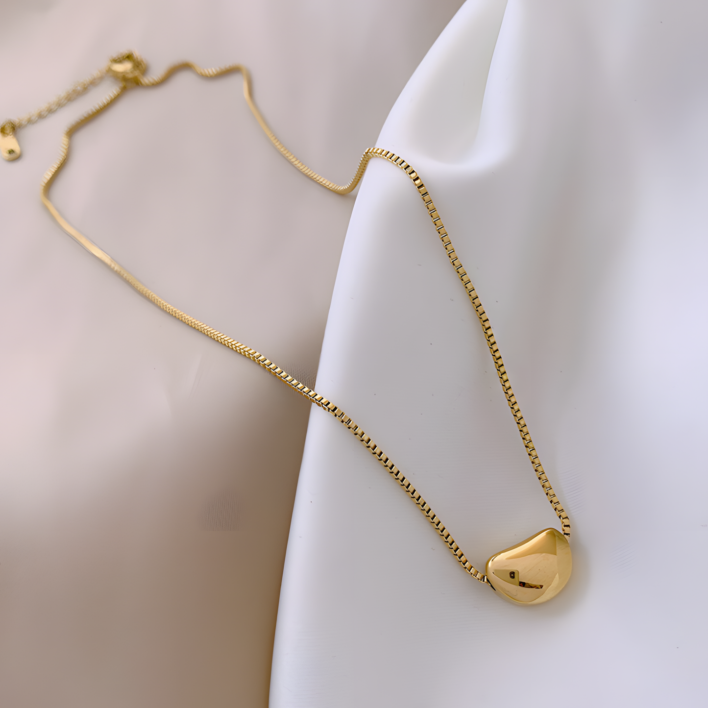 Timeless Gold Bean Necklace