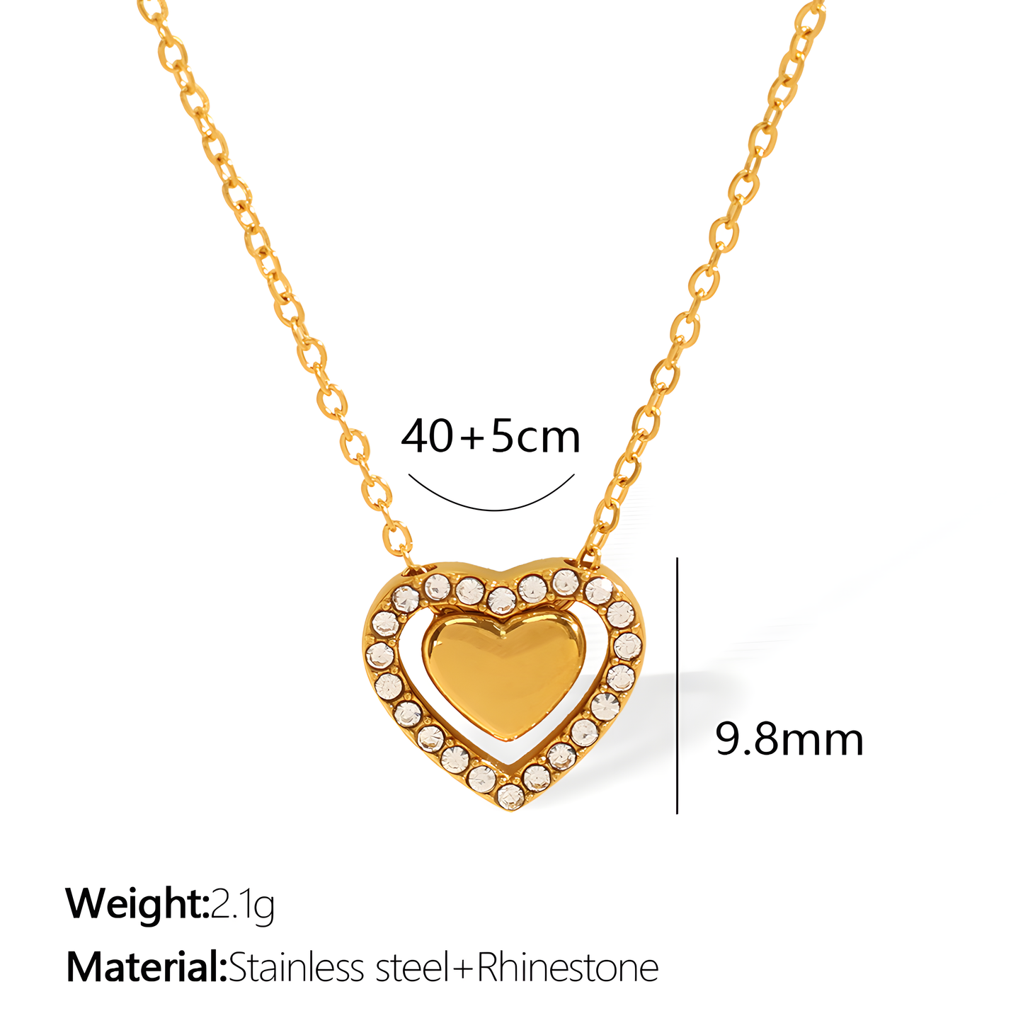 Sparkling Love Heart Necklace