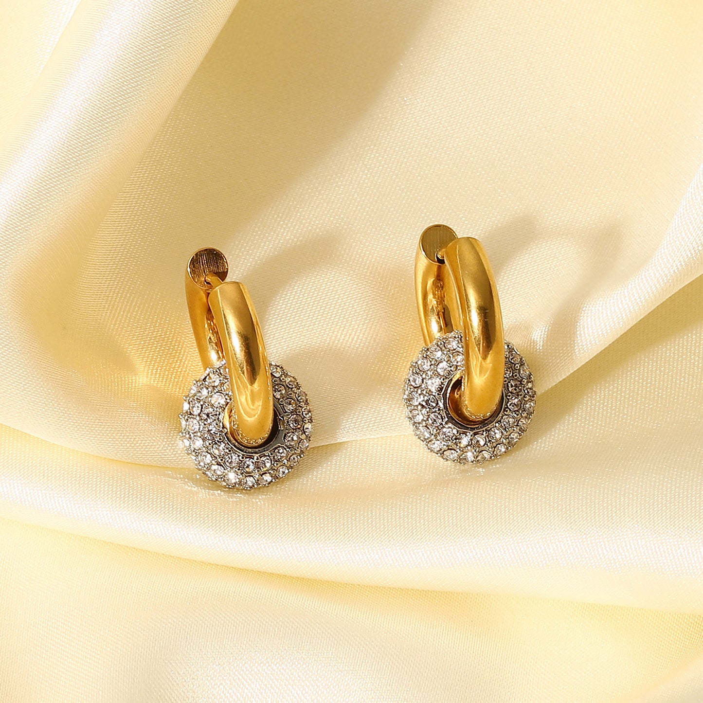 Radiant Olive Silver Hoops