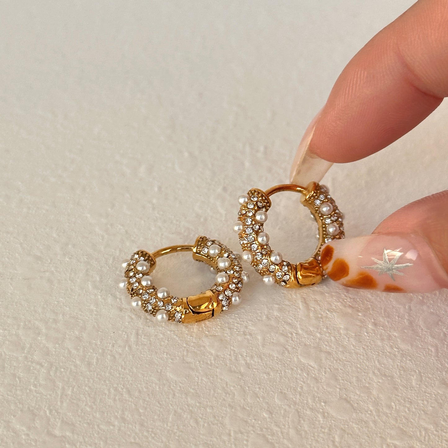 Pearl Cluster Hoops