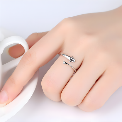 Dolphin Open Band Ring