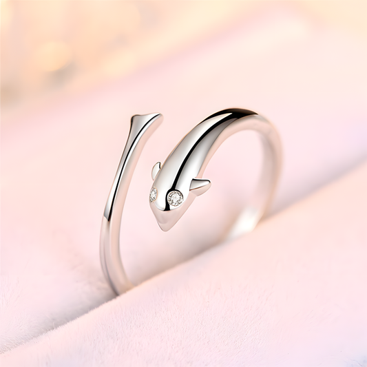 Dolphin Open Band Ring