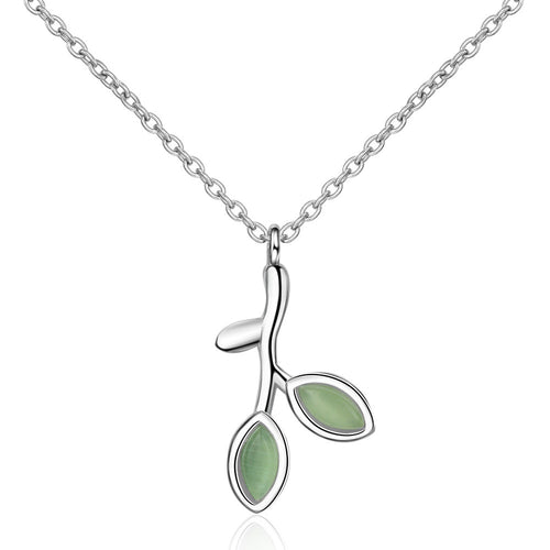 Leaf Bud Pendant Necklace