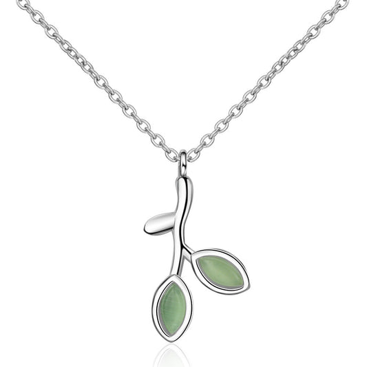 Leaf Bud Pendant Necklace