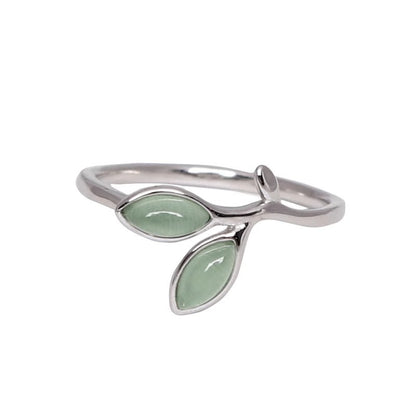 Green Leaf Bud Rings