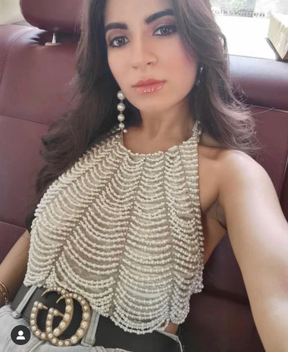 Faux Pearl Statement Earrings