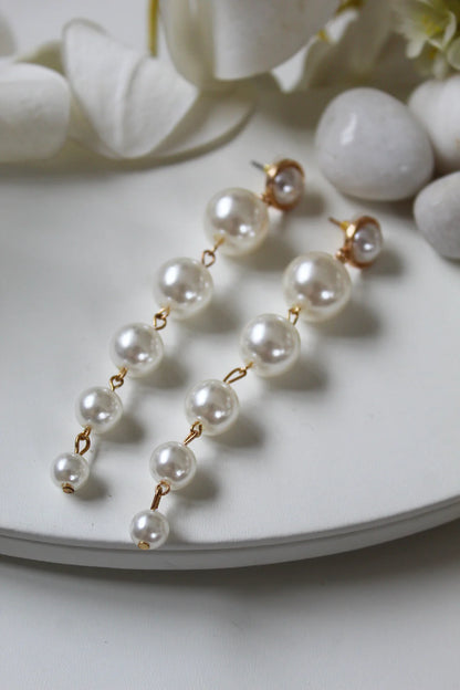 Faux Pearl Statement Earrings