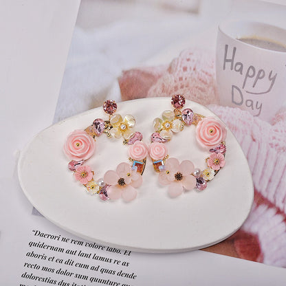 Floral Hoop Earrings