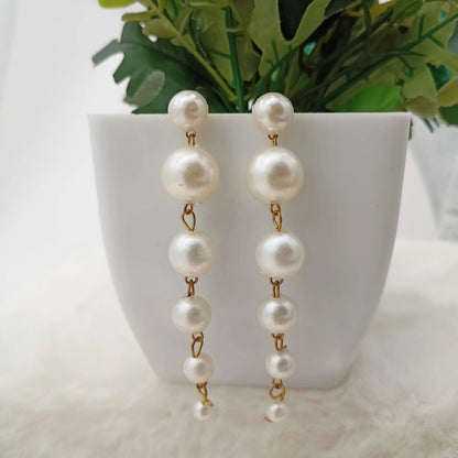 Faux Pearl Statement Earrings