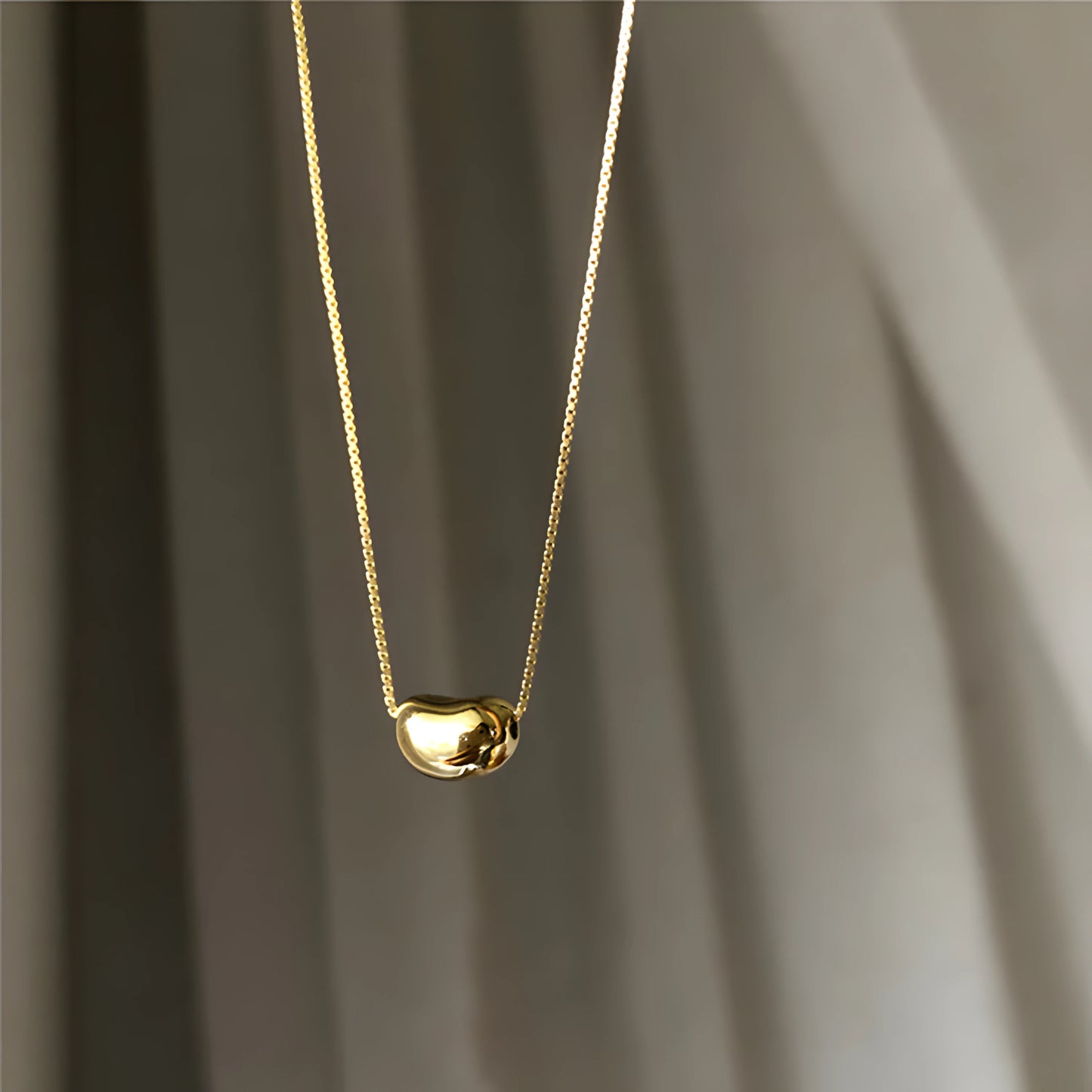 Timeless Gold Bean Necklace