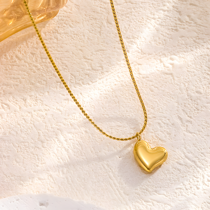 Luxe 3D Heart Necklace