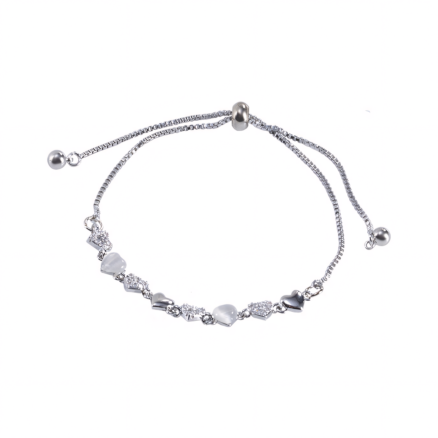 Moon-stone Heart Bracelet