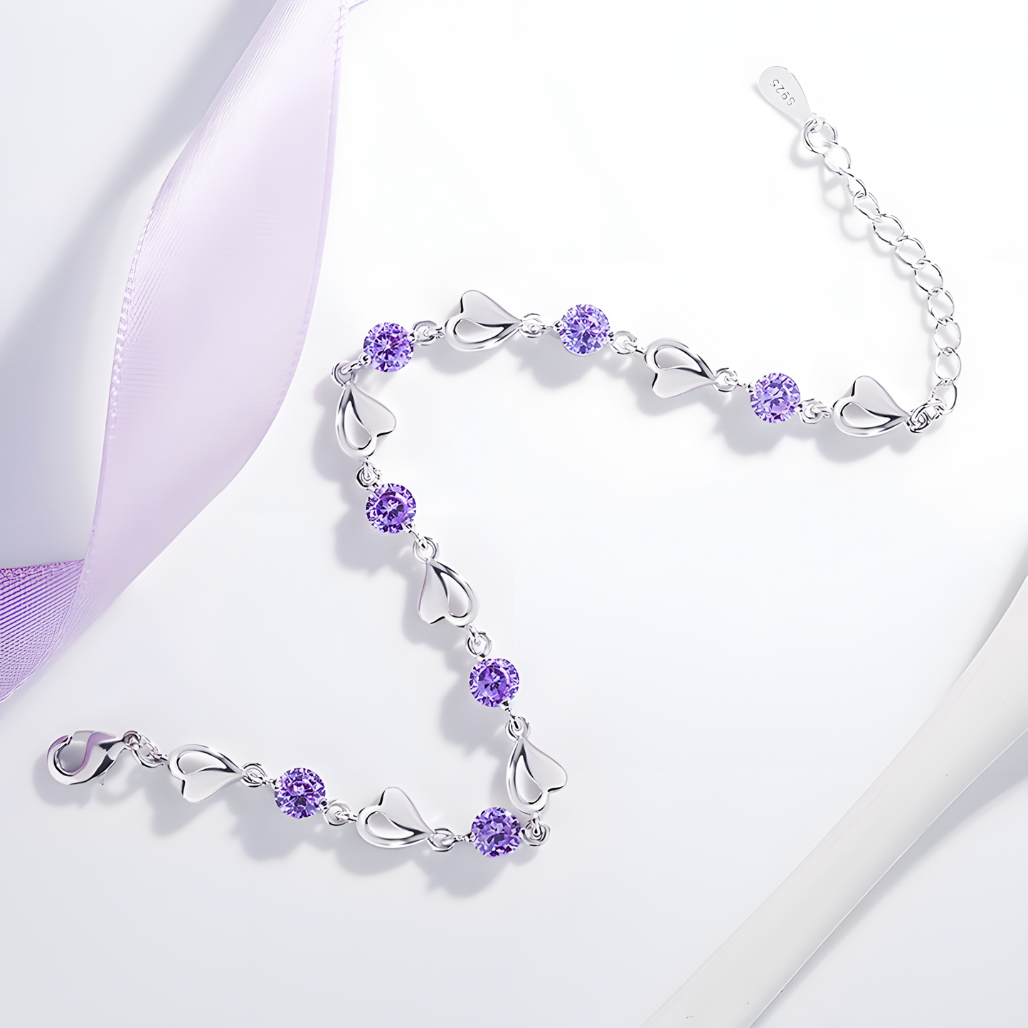 Purple Heart Bracelet