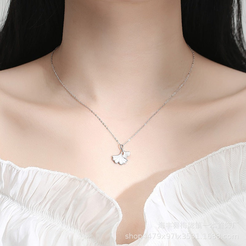 Ginkgo Leaf Charm Necklace