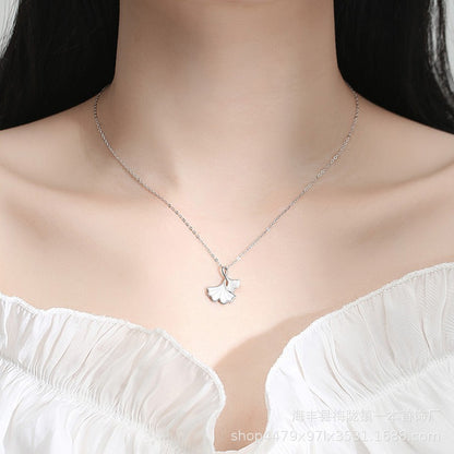 Ginkgo Leaf Charm Necklace