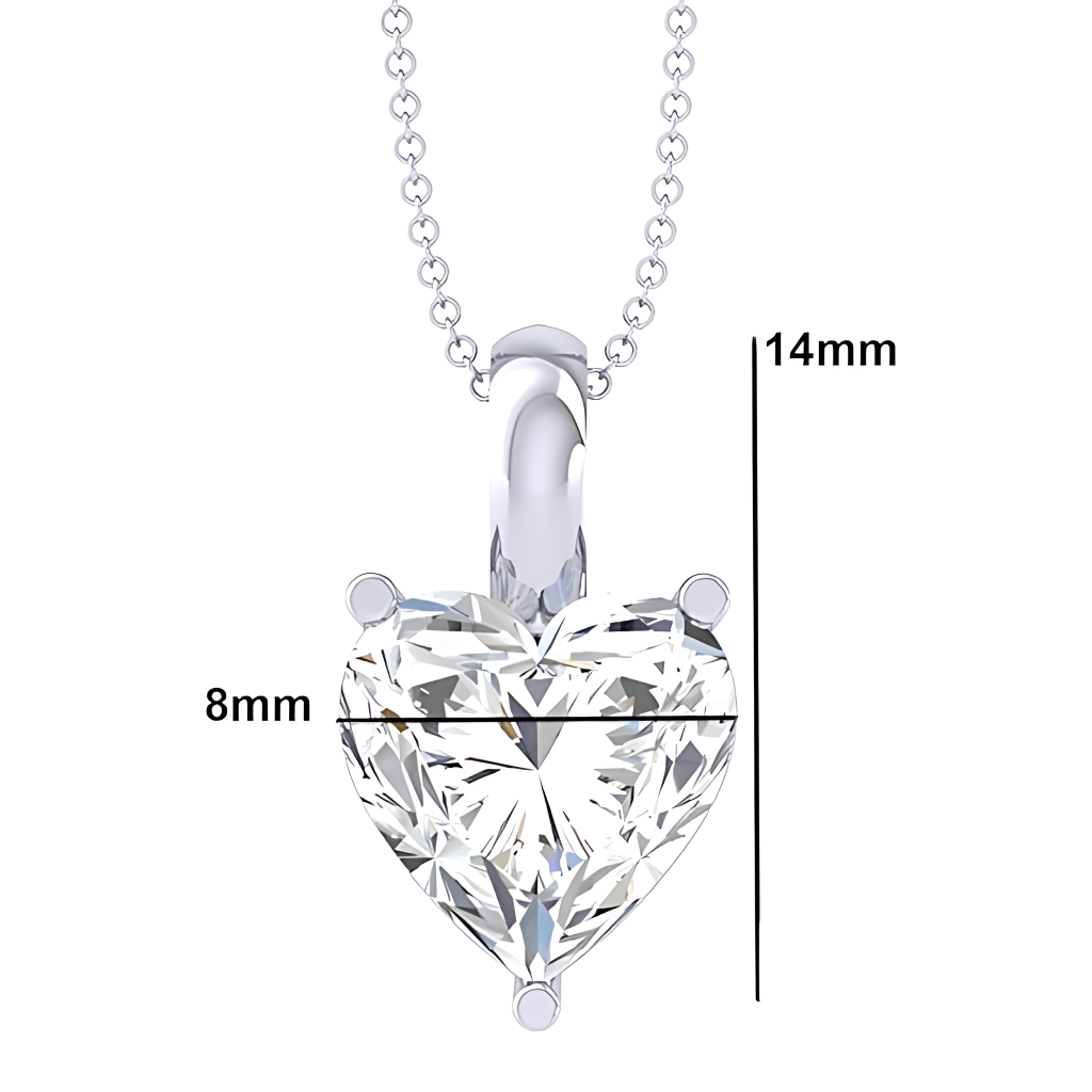 Eternal Heart Mossanite Necklace