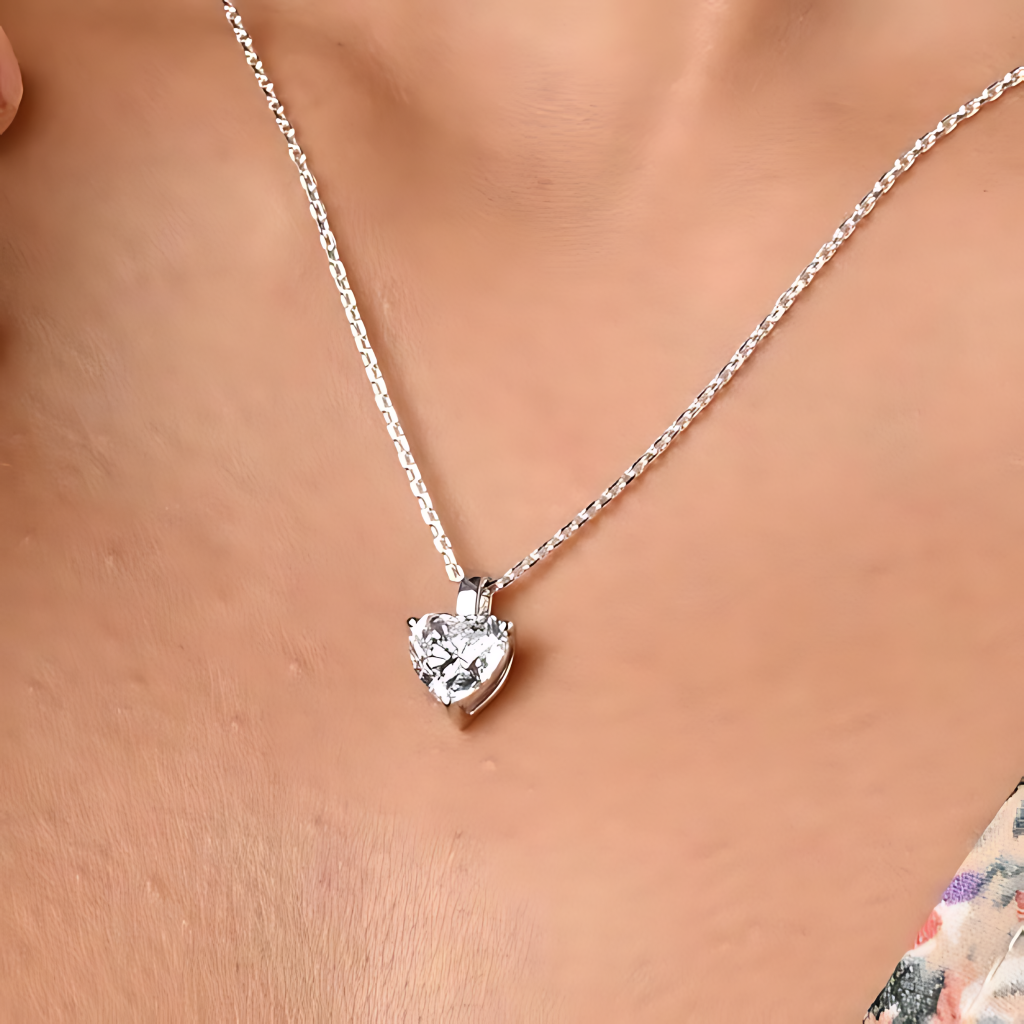 Eternal Heart Mossanite Necklace
