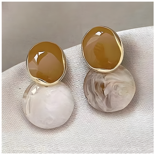 Golden Aura Gem Earrings