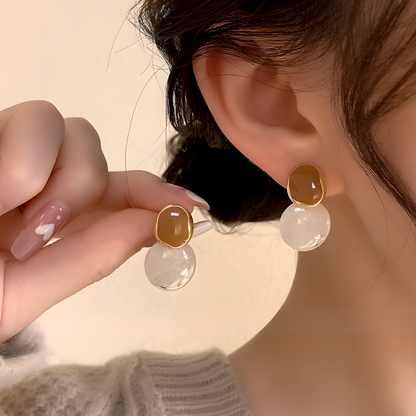 Golden Aura Gem Earrings