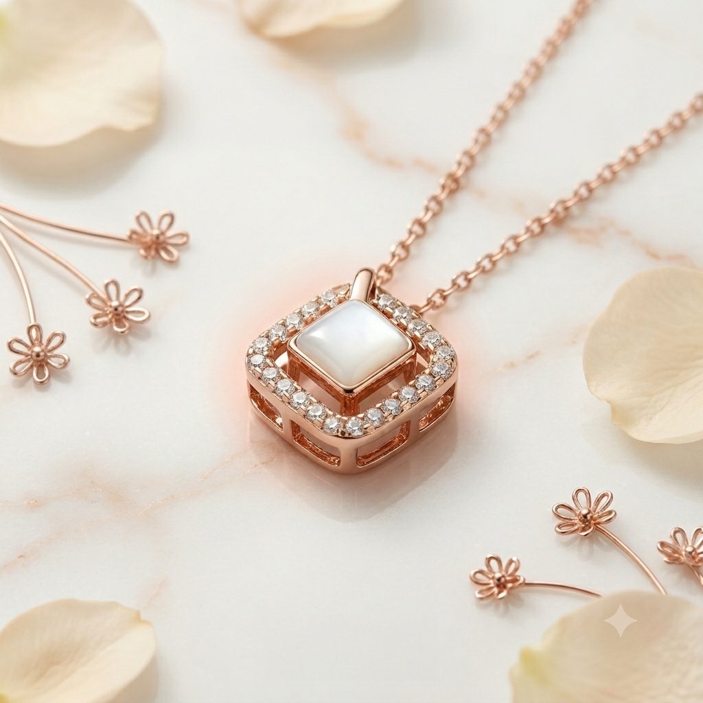 Contemporary white Stone Pendant