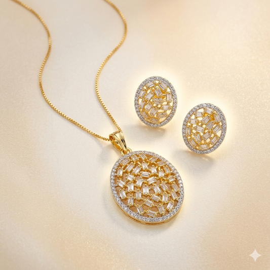 Aurelia Mosaic Pendant & Earrings