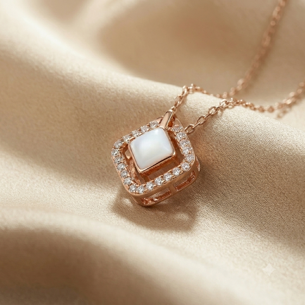 Contemporary white Stone Pendant