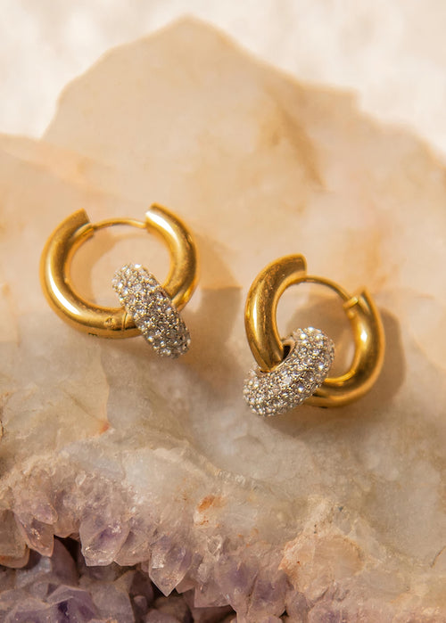 Radiant Olive Gold Hoops