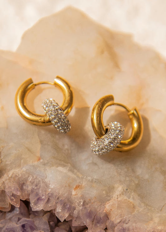 Radiant Olive Gold Hoops