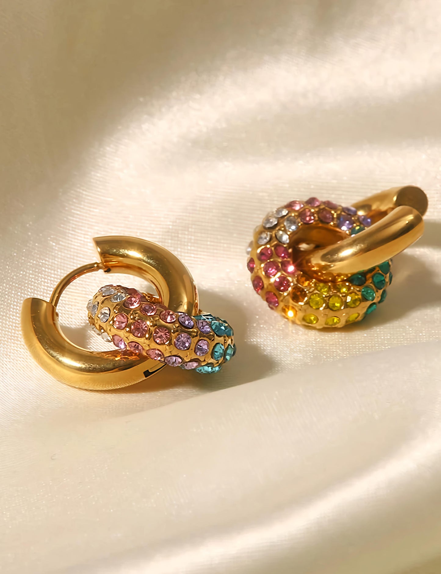 Radiant Olive Multicolor Hoops