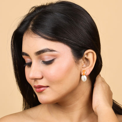 Golden Aura Gem Earrings