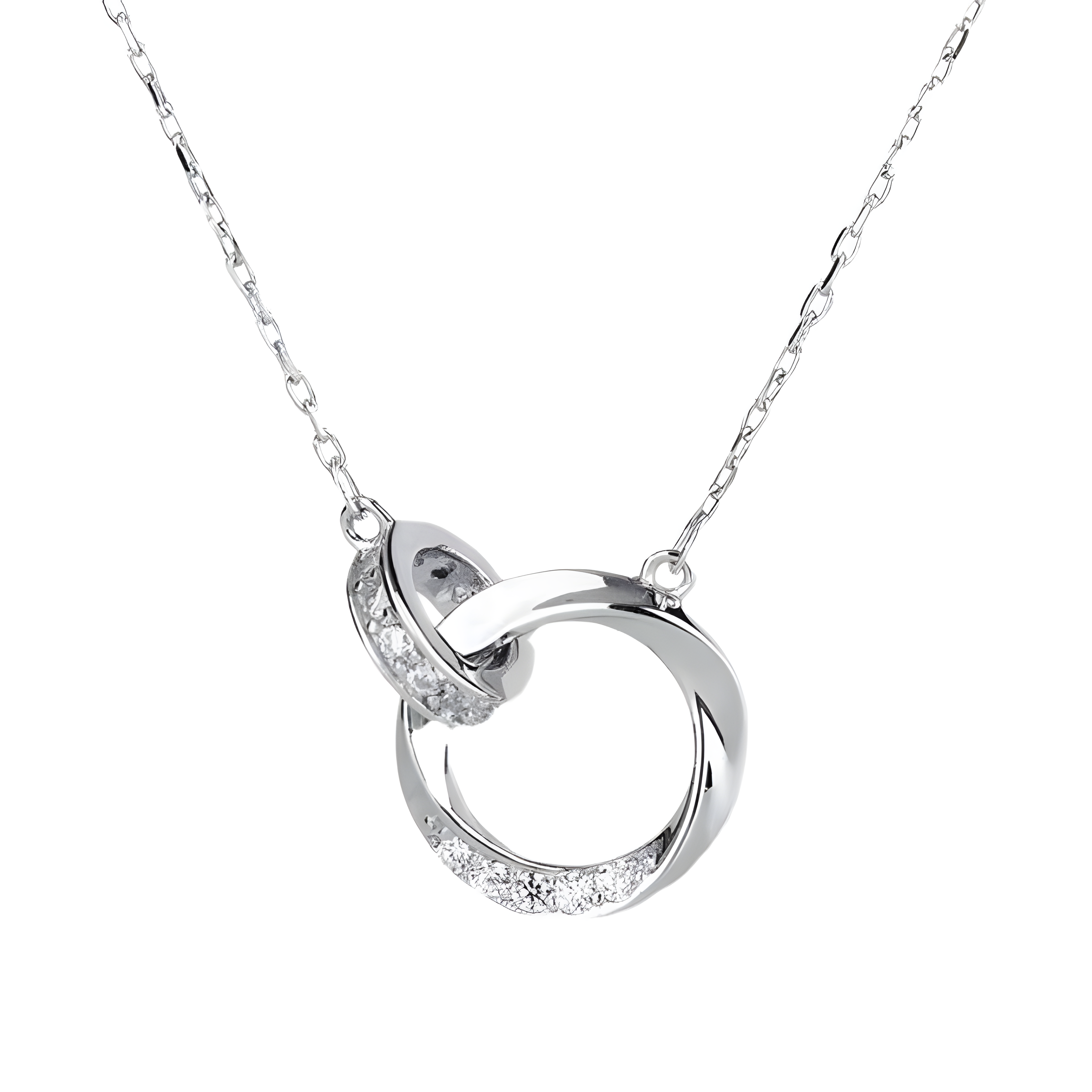 Infinity Loop Silver Necklace – Crystalane