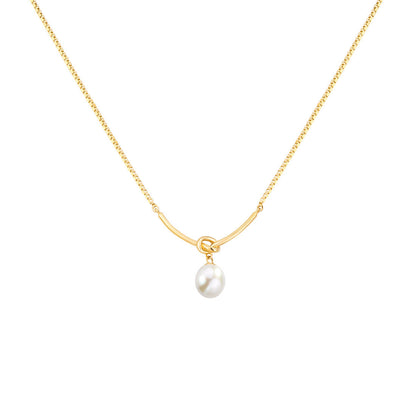 Timeless Knot & Pearl Necklace