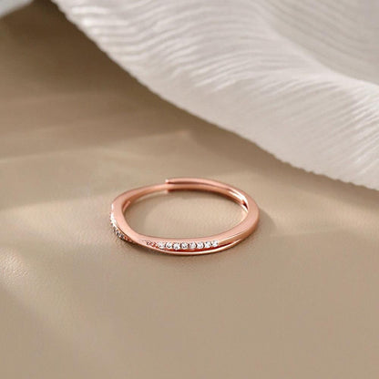 Line Cross Rose Ring