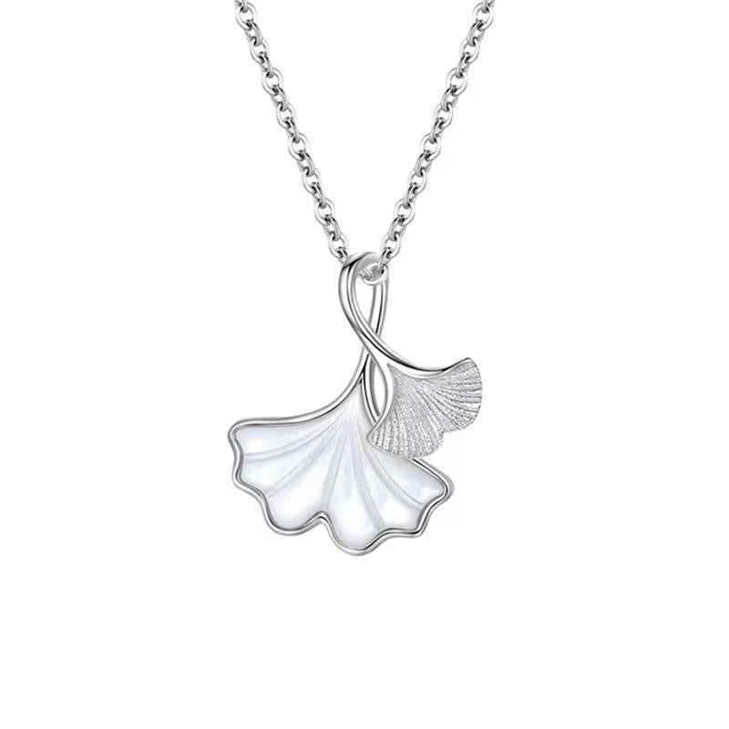 Ginkgo Leaf Charm Necklace