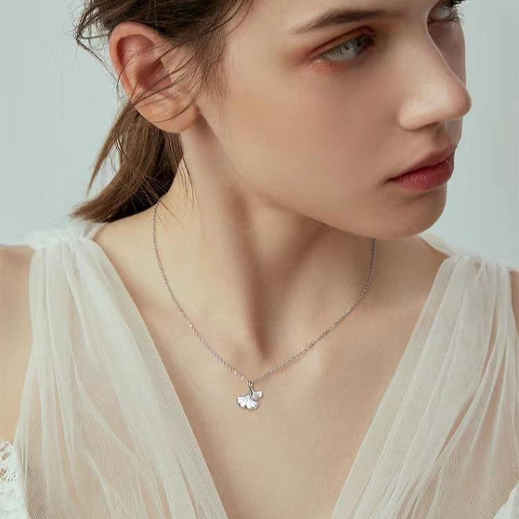 Ginkgo Leaf Charm Necklace