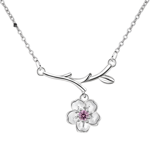 Pink Sakura Floral Necklace