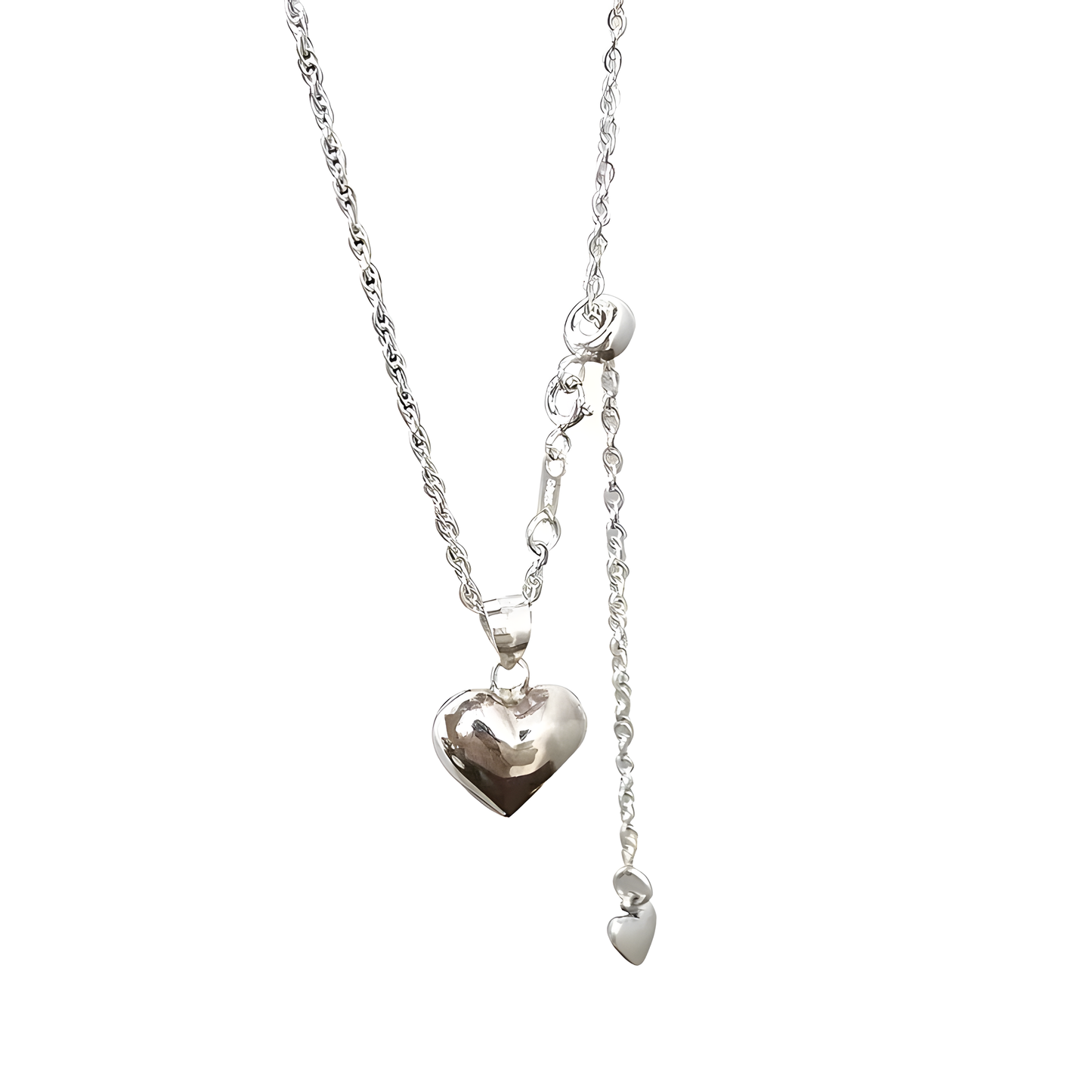 Twin Heart Drop Necklace
