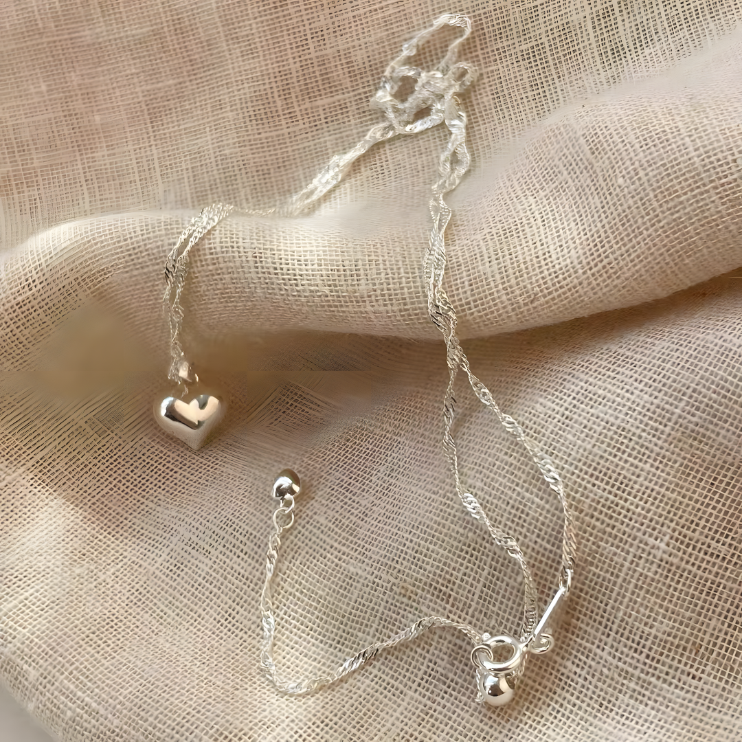 Twin Heart Drop Necklace