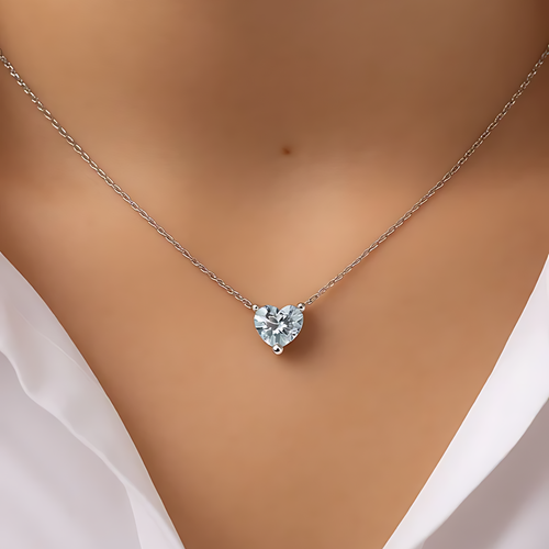 Eternal Heart Mossanite Necklace