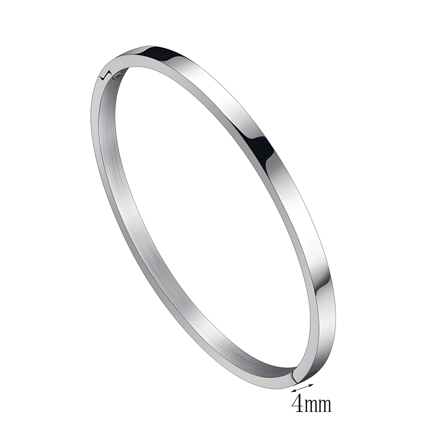 Signature Shine Silver Bangle Bracelet