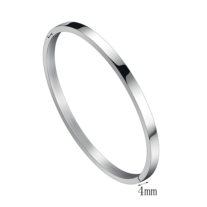 Signature Shine Silver Bangle Bracelet