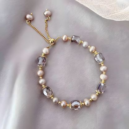 Glimmer Tide Crystal Pearl Bracelet