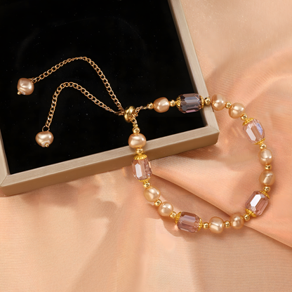 Glimmer Tide Crystal Pearl Bracelet