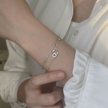 Linked Circle charm Bracelet