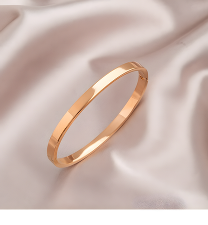Signature Shine Rose Gold Bangle Bracelet
