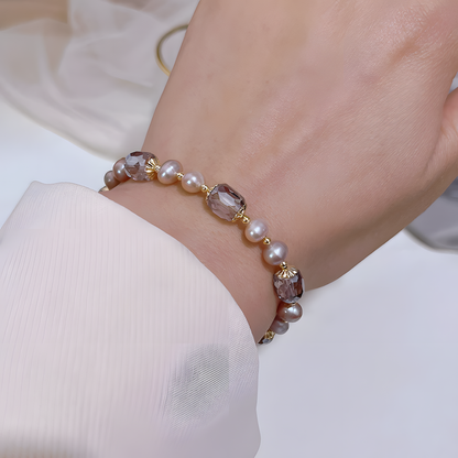 Glimmer Tide Crystal Pearl Bracelet